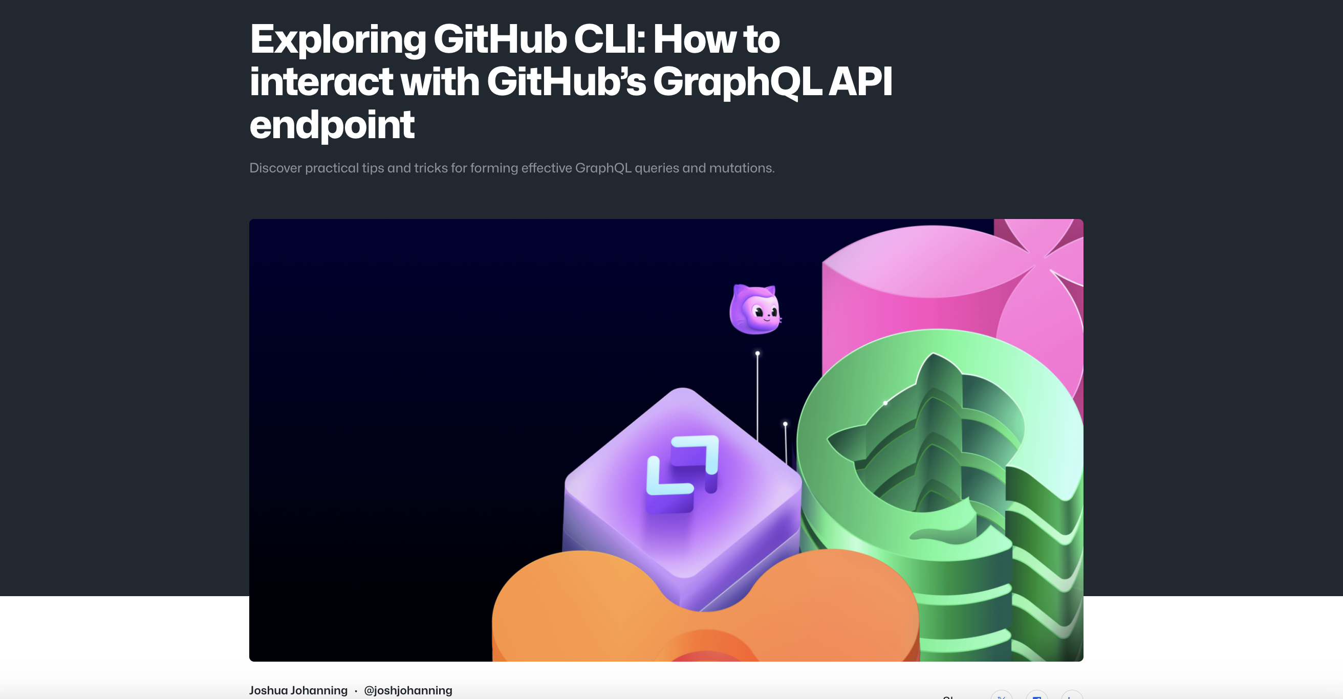 My blog post on the GitHub Blog